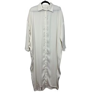 P Cill Cream Shirt Maxi Dress sz S